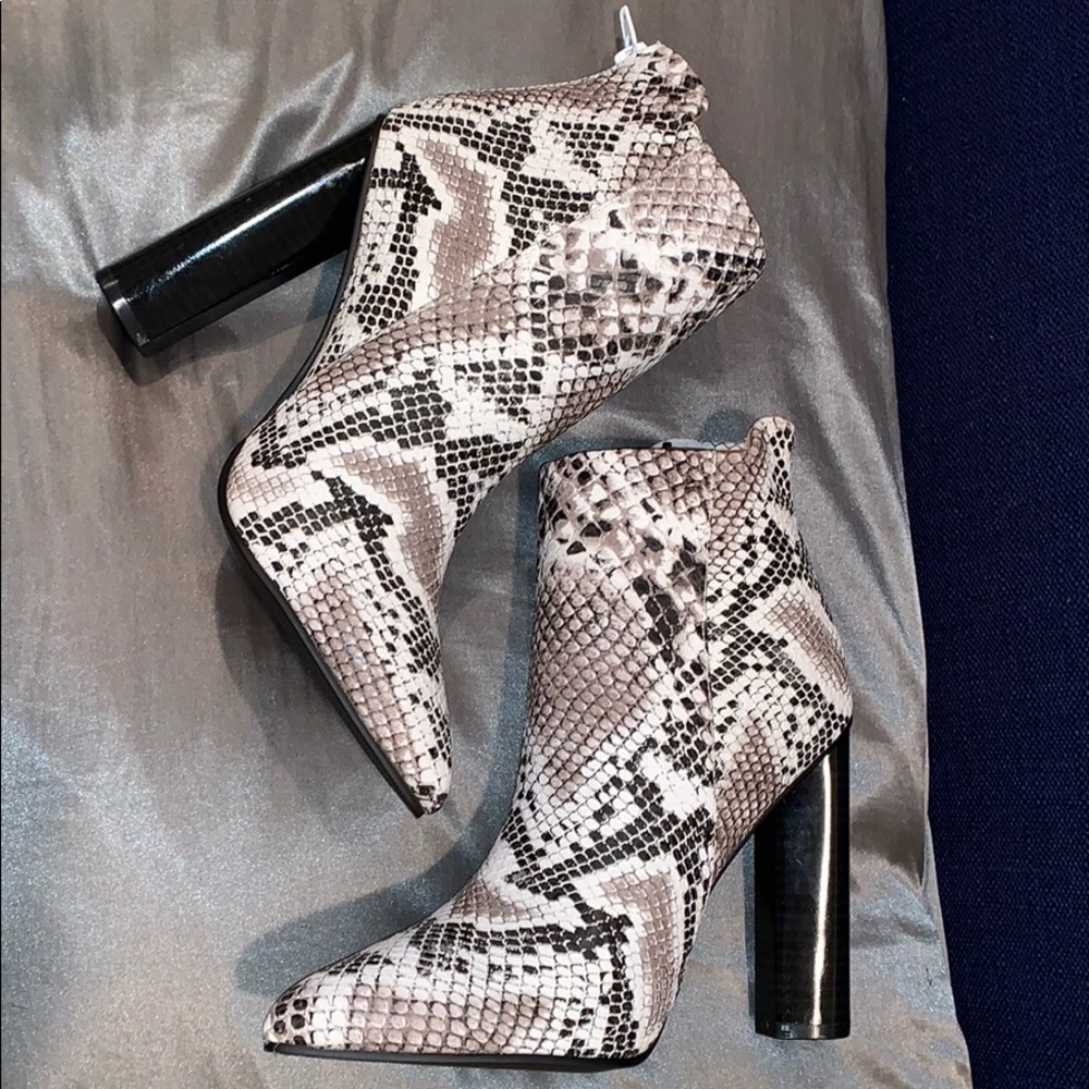 Snake Skin Booties